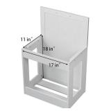 $180 Tilt-Out Trash Cabinet, Fast Install, White, Holds 2x13gal Bins