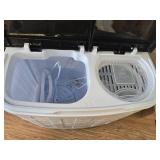 $50 Portable Twin Tub 18lbs Washing Machine with Drying Rack & Hangers