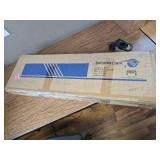 $86 Twin Bed Frame with Charging Station, LED Lights, WHITE/Cream Velvet He