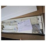 $86 Twin Bed Frame with Charging Station, LED Lights, WHITE/Cream Velvet He