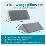 Fanwer Bed Wedges & Positioners (3-in-1), 40 Triangle Wedges