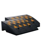 $97 VEVOR Rubber Curb Ramp 2 Pack, 6" Rise, Heavy-Duty 15T Ramps