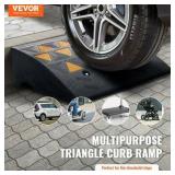 $97 VEVOR Rubber Curb Ramp 2 Pack, 6" Rise, Heavy-Duty 15T Ramps