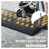 $97 VEVOR Rubber Curb Ramp 2 Pack, 6" Rise, Heavy-Duty 15T Ramps