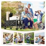 $58 Collapsible Folding Wagon with Wheels, 330lb Capacity Utility Cart