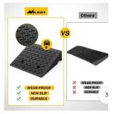 $129 7.9-Inch 7000lb Rise Height Rubber Curb Ramp (Pair)