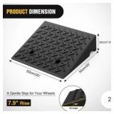 $129 7.9-Inch 7000lb Rise Height Rubber Curb Ramp (Pair)