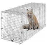$80 VEVOR Live Animal Cage Trap, 42x16x18 Galvanized Iron, Foldable