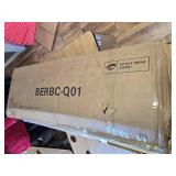 $189 Beige Queen Upholstered Platform Bed with Storage Drawers