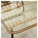 Bifanuo 4-Piece Rattan Patio Furniture Set Cushions - Table & Chairs