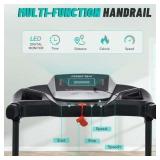 $800 Foldable Electric Treadmill 2.5HP, 12 Programs, 10MPH