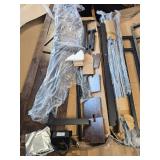 $170 Farmhouse Full Bed Frame with Bookcase Headboard and Storage