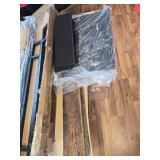 $170 Farmhouse Full Bed Frame with Bookcase Headboard and Storage