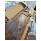 $170 Farmhouse Full Bed Frame with Bookcase Headboard and Storage