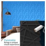 $120 Art3d Decorative 3D Wall Panels, 11.8"x11.8", Black, 100 sq ft