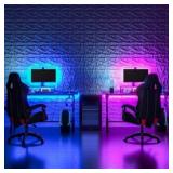 $120 Art3d Decorative 3D Wall Panels, 11.8"x11.8", Black, 100 sq ft