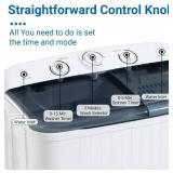 $160 32 lb Compact Mini Twin Tub Washer with Drying Rack & 10 Hangers