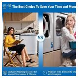 $160 32 lb Compact Mini Twin Tub Washer with Drying Rack & 10 Hangers