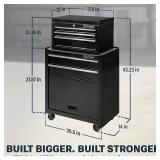 $180 Olympia Tools Tool Chest with Drawer, 26.5in Rolling Chest