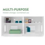 $170 Amunrbrek Cat Litter Box Enclosure with Hidden Storage, White