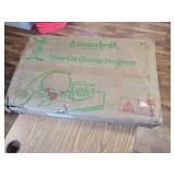 $170 Amunrbrek Cat Litter Box Enclosure with Hidden Storage, White