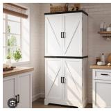 $100 WTINAPIG Kitchen Pantry Cabinet 72-Inch Tall Storage with Shelves LED