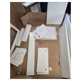 $240 White Vanity Desk with Illuminated Mirror, 12 LED Lights