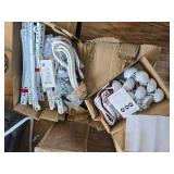 $240 White Vanity Desk with Illuminated Mirror, 12 LED Lights