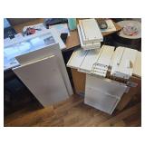 $240 White Vanity Desk with Illuminated Mirror, 12 LED Lights