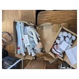 $240 White Vanity Desk with Illuminated Mirror, 12 LED Lights