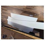 $240 White Vanity Desk with Illuminated Mirror, 12 LED Lights