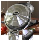 Stainless Steel Deep Soup Pot Lid with Handle - 40 cm