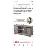 Farmhouse TV Stand and Entertainment Center for TV up to 65 inches