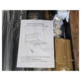 $170 Farmhouse QUEEN Bed Frame with Bookcase Headboard and Storage