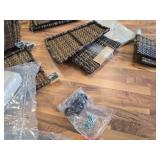 MEISSALIVVE Half-Moon Curved Chairs with Wooden Armrests