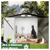 $400 8x10 Outdoor Metal Storage Shed - Steel, Double Lockable Door