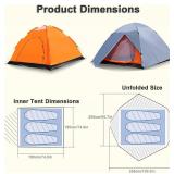 $98 Camping Tents with Double-Layer Inner/Outer, Wind/Rain/Sunproof