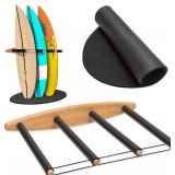 $80 Hang 11 Vertical Surfboard Rack - Wall Mount, Rubber Mat (4 arms)