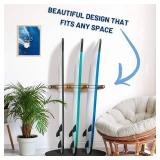 $80 Hang 11 Vertical Surfboard Rack - Wall Mount, Rubber Mat (4 arms)