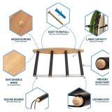 $80 Hang 11 Vertical Surfboard Rack - Wall Mount, Rubber Mat (4 arms)