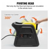 VEVOR Pivoting Utility Fan, 600 CFM Air Mover, 300 Blowing Angle