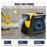 VEVOR Pivoting Utility Fan, 600 CFM Air Mover, 300 Blowing Angle