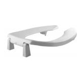 $128 Medic-Aid Elong Open Front Plastic Toilet Seat White 3-in Elev.