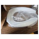$128 Medic-Aid Elong Open Front Plastic Toilet Seat White 3-in Elev.