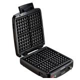 $60 Krups Breakfast Set Stainless Steel Waffle Maker, 4 Slices, 1200W