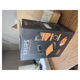 $60 Krups Breakfast Set Stainless Steel Waffle Maker, 4 Slices, 1200W