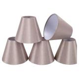 $61 9 Pack Aspen Creative 32002-5A Clip-On Chandelier Shade Taupe 3x6x5