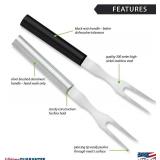 Rada Cutlery Carving Fork Stainless Steel Tines, Resin Handle USA