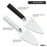 Rada Cutlery Serrated Pie Server, Made in USA, Black Handle
