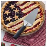 Rada Cutlery Black/Silver Nickel Stainless Steel Pie Server